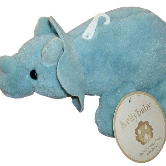 KellyBaby Kelly Baby Plush Blue Dinosaur Toy Infant Stuffed Animal Boys 14" NWT - Picture 1 of 4